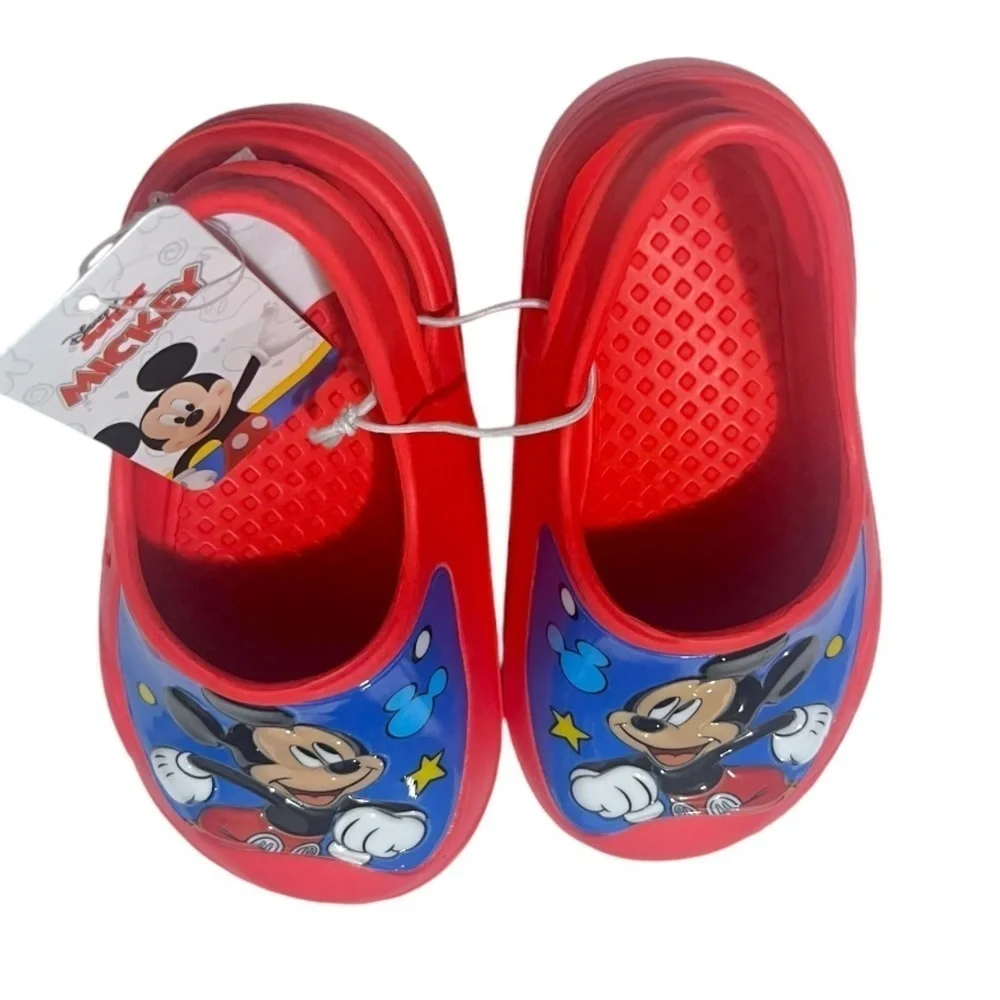 NWT Josmo Boys Clog Water Slides - Mickey Mouse Summer Sandal Kids Pool Shoes